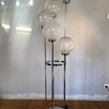 Waterfall floor lamp 5 globes Marinha Grande factory 70s