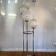Waterfall floor lamp 5 globes Marinha Grande factory 70s