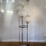 Waterfall floor lamp 5 globes Marinha Grande factory 70s