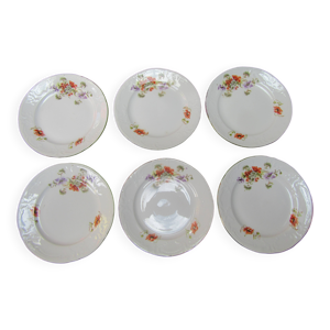 6 assiettes à dessert - terre fer