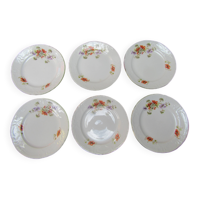 6 assiettes à dessert st amand nord hamage - terre de fer