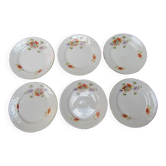 6 dessert plates st amand nord hamage - terre de fer