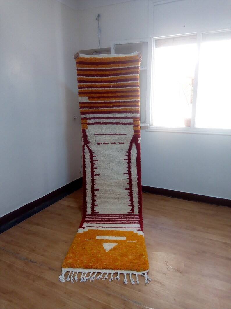 Tapis coureur - style tissé main du Maroc - 296 x 70 cm