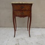 Bedside in Louis XV style marquetry