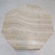 Italian octagon coffee table in travertine, 1980s