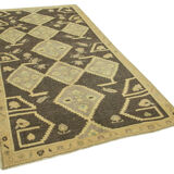 1950s hand-knotted wool turkish beige carpet 154 cm x 284 cm