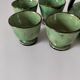 Plateau and its 4 ceramic workshop bowls - green Geneva