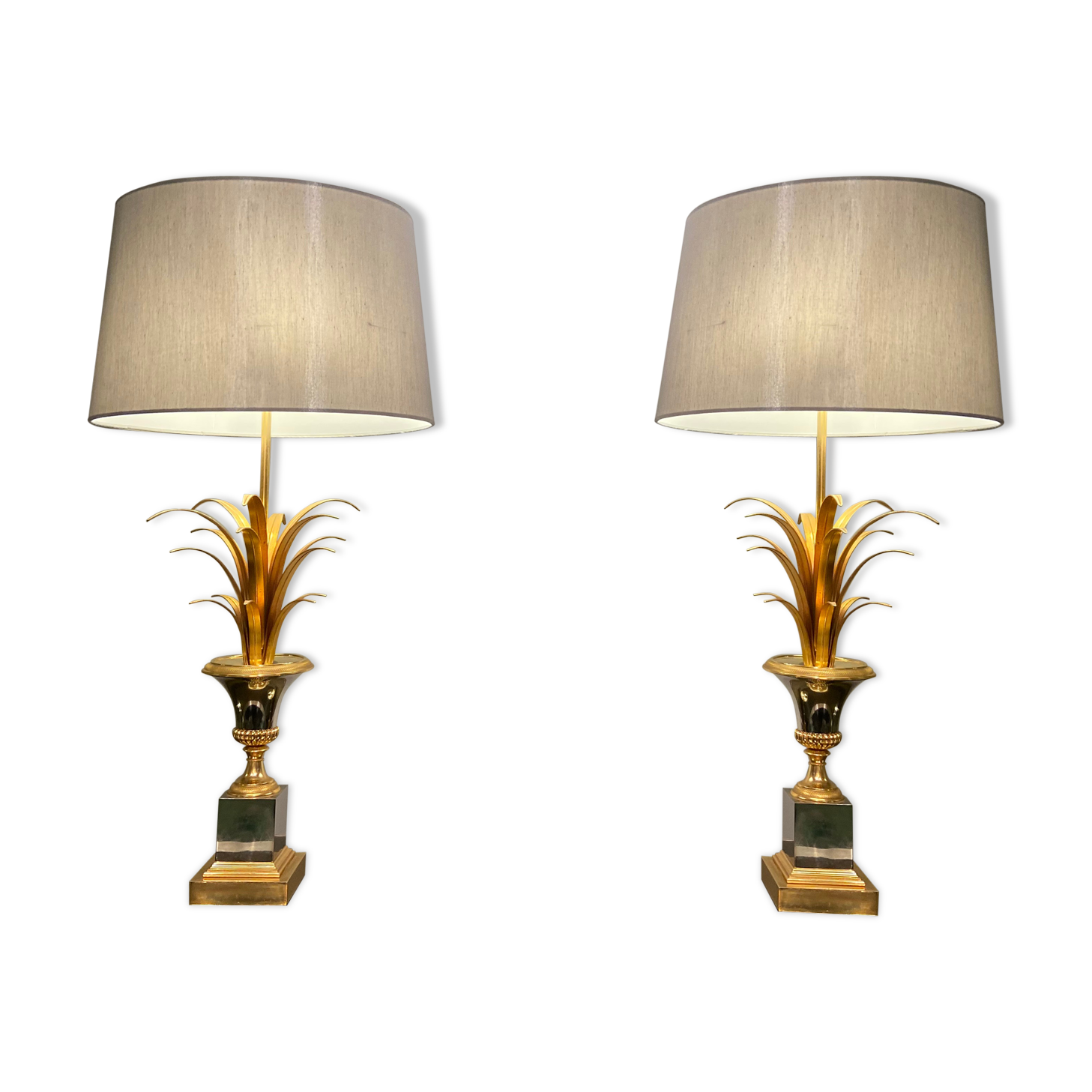 Pair of pineapple lamps by Boulanger, Belgium, 1970