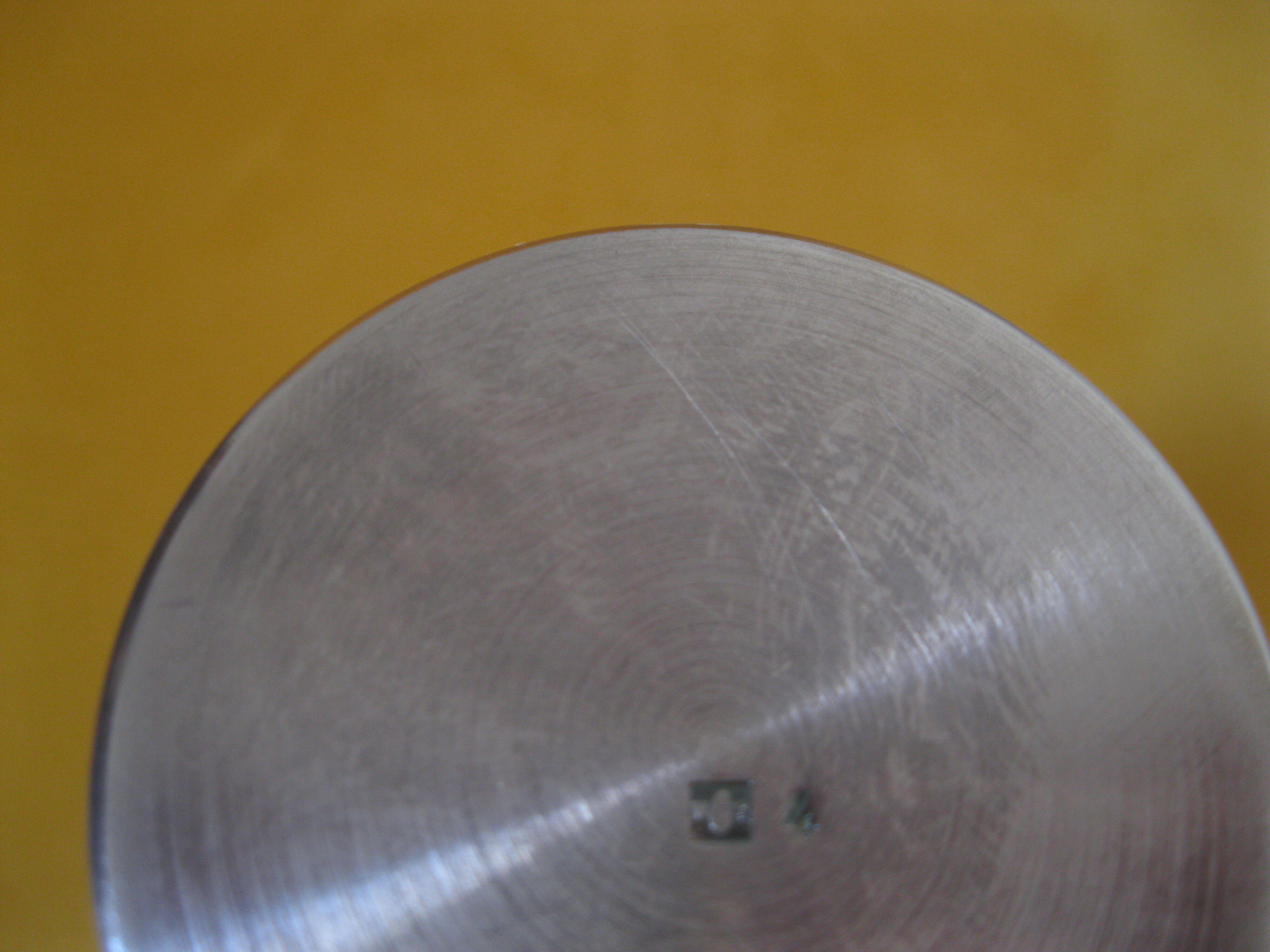 Duo of small silver metal timpani