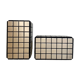 Beige and black mosaic bookends