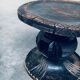 Handcrafted Low Stool in Carved Stained Wood, Africa, 1950s