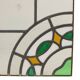 Colorful Art Deco Floral Stained Glass Window 51x42cm