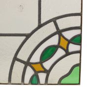 Colorful Art Deco Floral Stained Glass Window 51x42cm