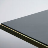 Lacquered Italian table and Romeo Rega 1970 brass