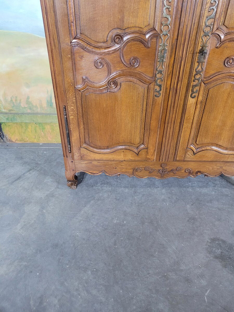 Small Louis XV wardrobe in solid oak