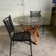 Bamboo metal chair and armchair