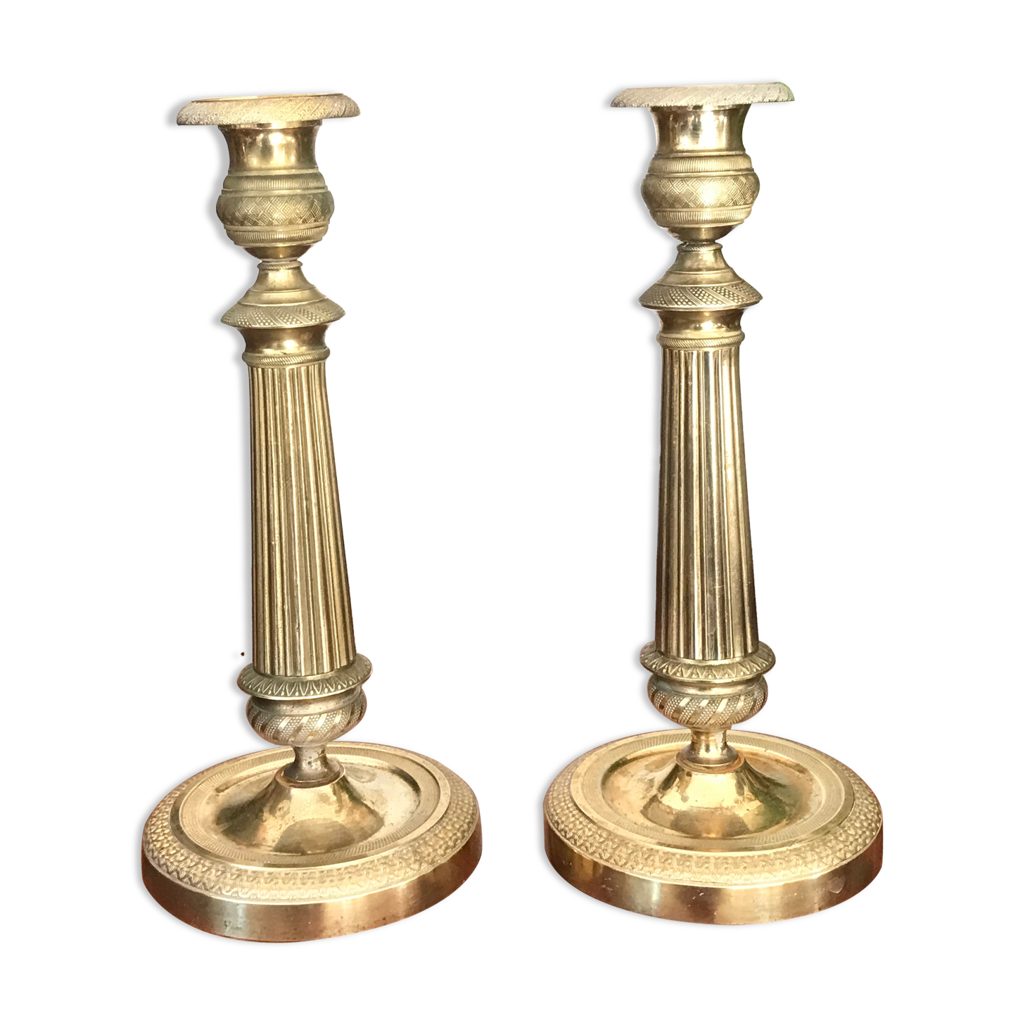 Pair of candle holders XIXeme