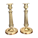 Pair of candle holders XIXeme