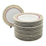 Limoges plates with gilding and burgundy rim – 1024DA3