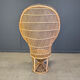 Vintage wicker peacock chair, 1970s