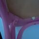 Chaise enfant rose en bois  H 64 cm