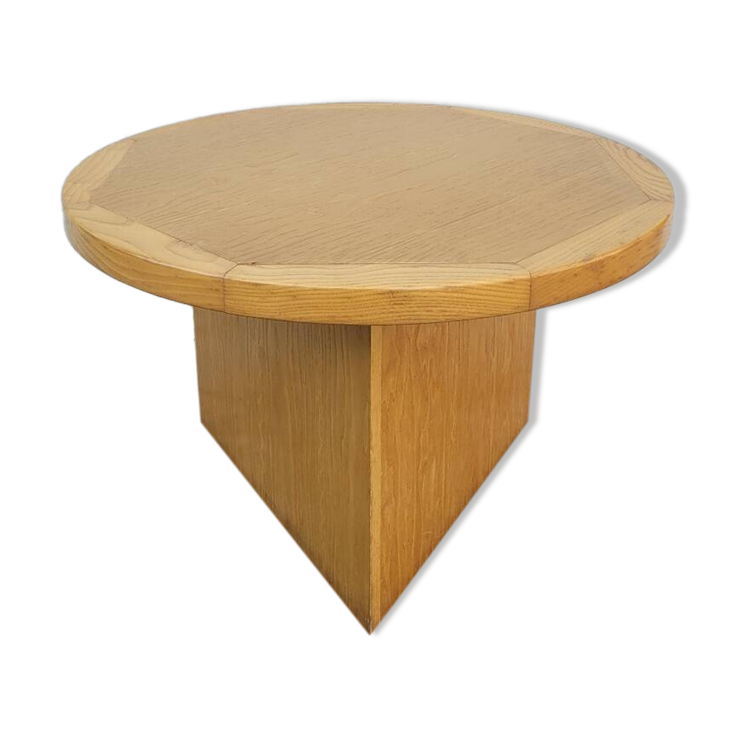 Vintage round coffee table design Maison Regain style 1970s