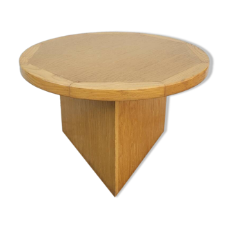 Vintage round coffee table design Maison Regain style 1970s
