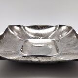 Vintage Rectangular Embossed Silver Plated Tray / Centerpiece by Olri, Italy