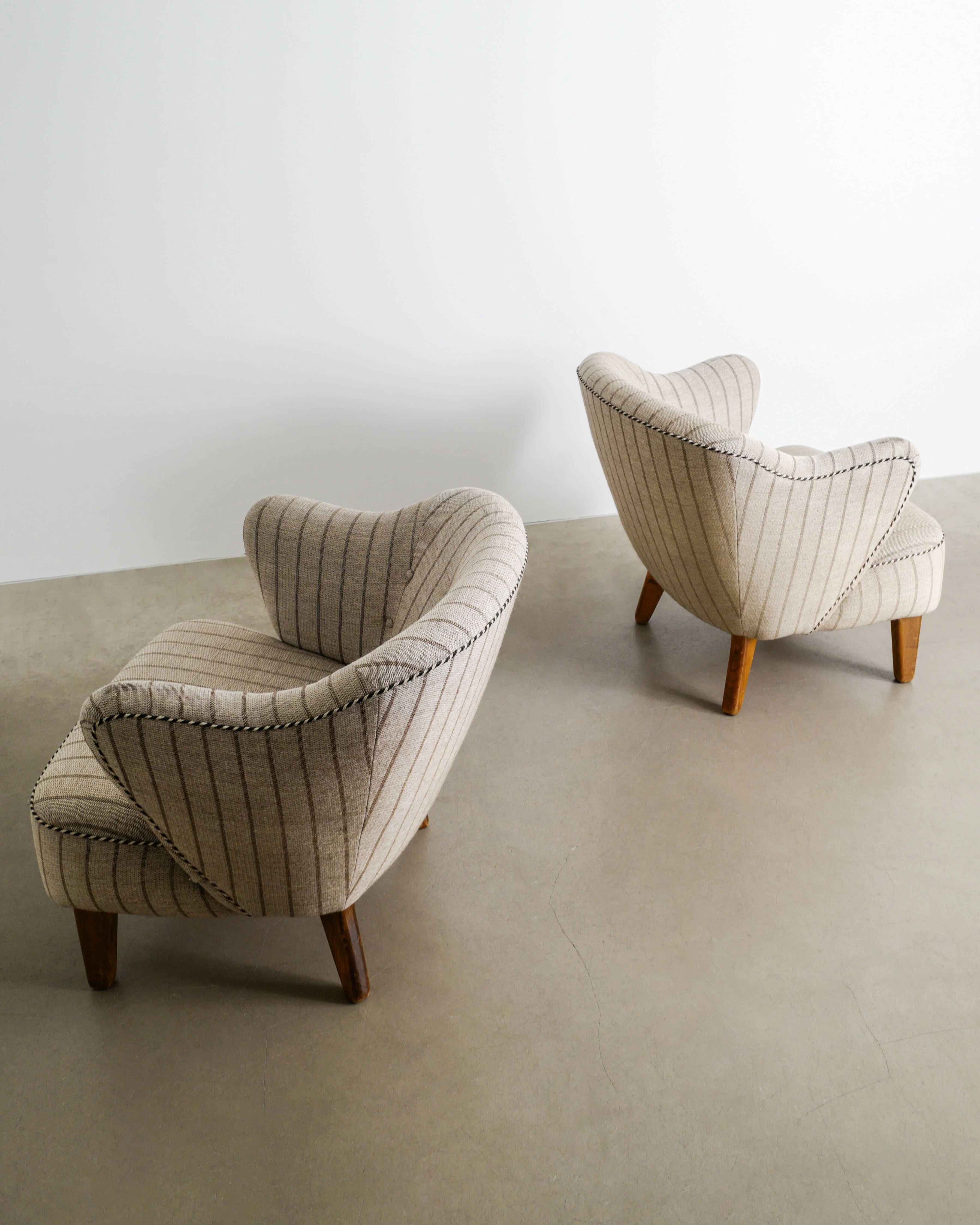 Vintage Danish Sculptural Armchairs by Flemming Lassen, 1960s