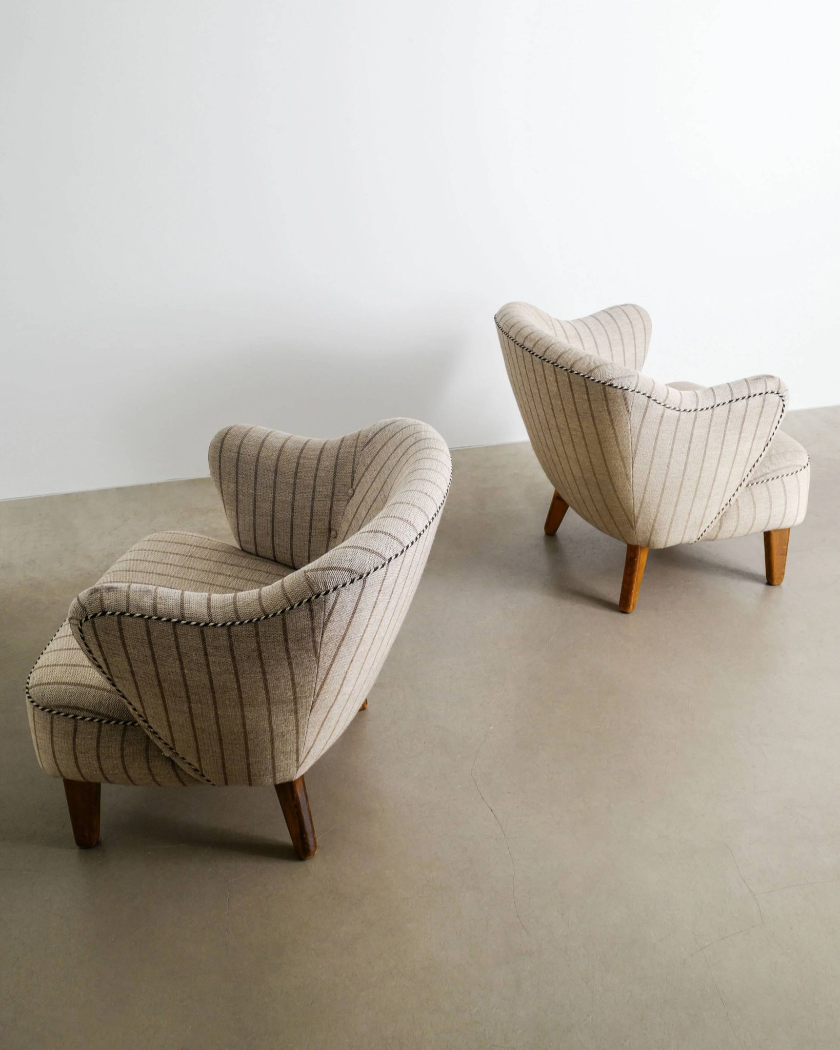 Vintage Danish Sculptural Armchairs by Flemming Lassen, 1960s