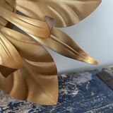Flowers wall lamp and electrified golden leaf to nine