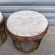 Paire de tabourets en rotin