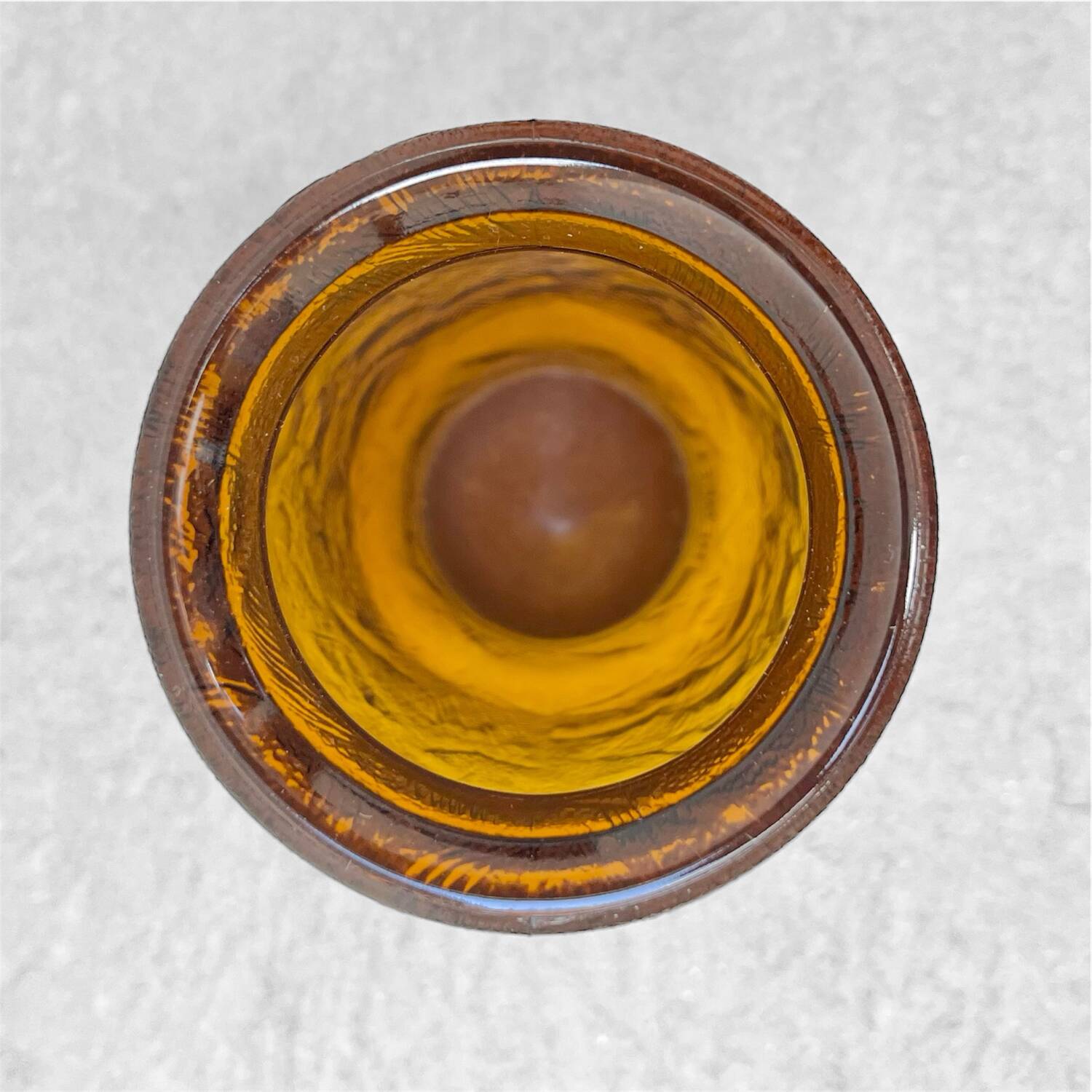 Vintage Henkel Amber Glass Vase – Germany, 1960s