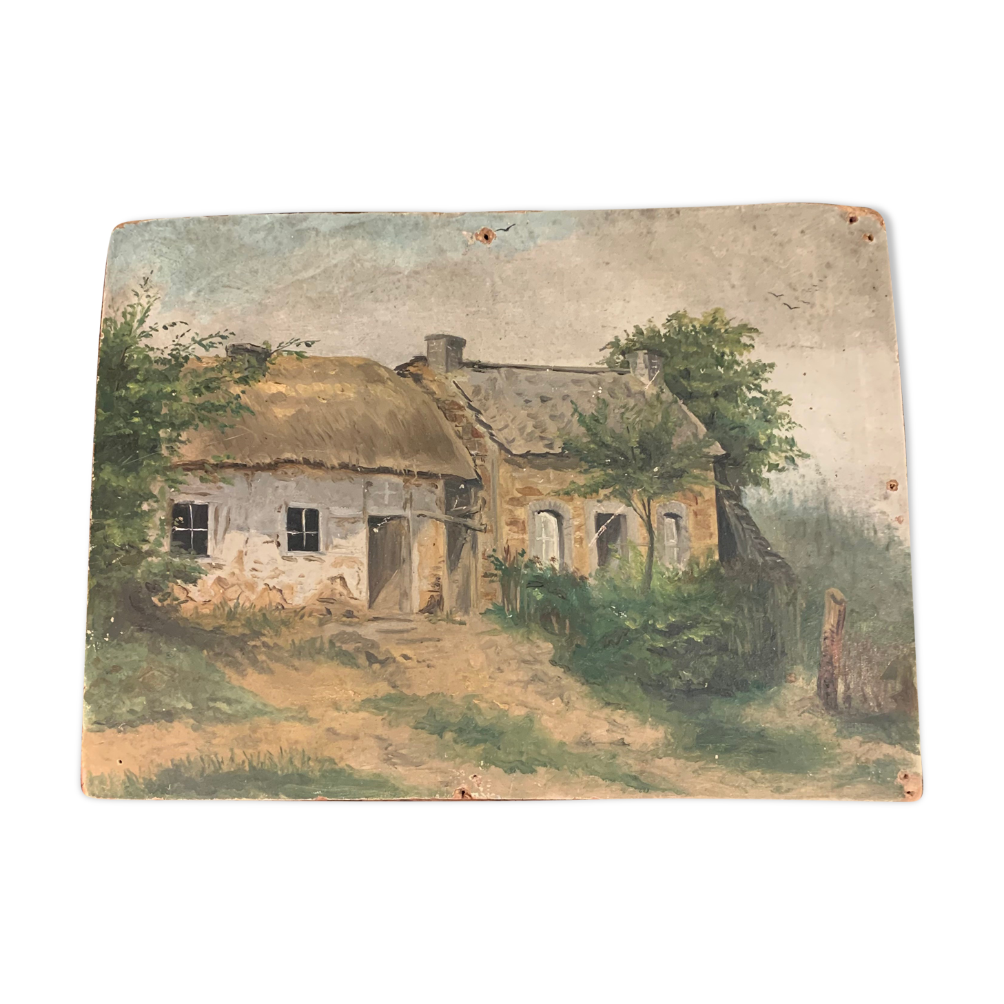 Oil painting on panel