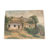 Oil painting on panel