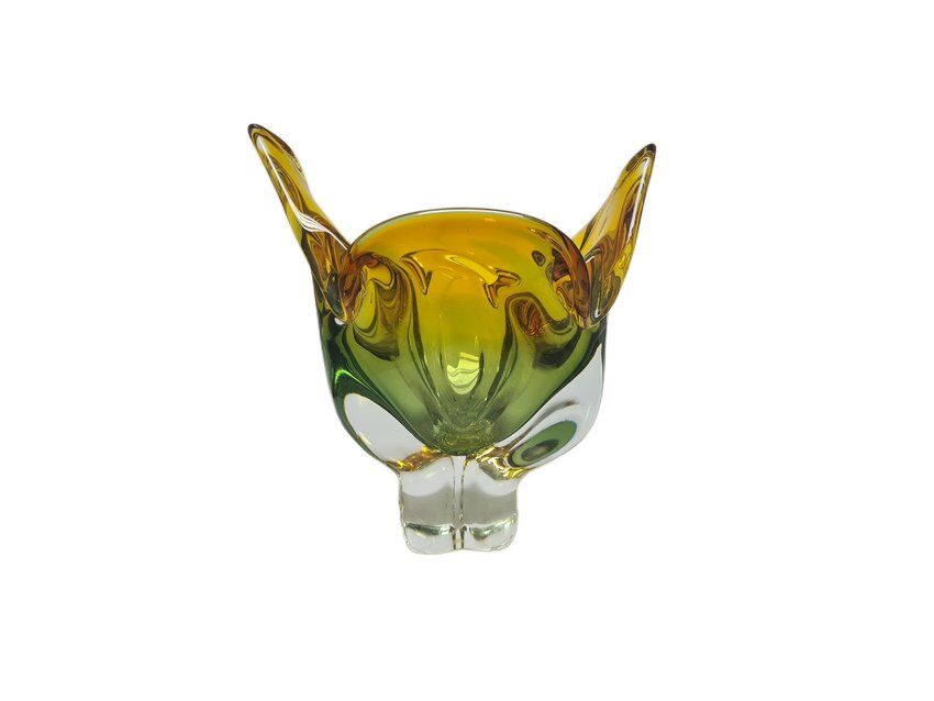 Vase by J. Hospodka for Chribska Glassworks, Former Czechoslovakia, 1960s