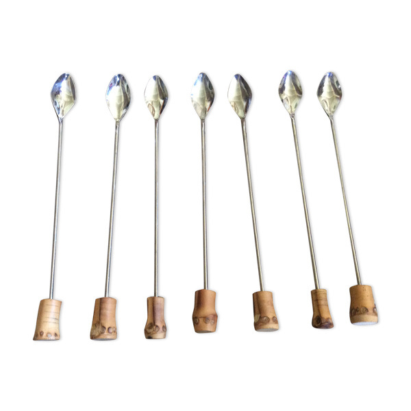 Série de 7 cuillères bambou