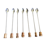 Series of 7 bamboo spoons