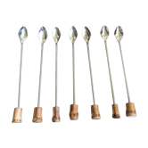 Series of 7 bamboo spoons