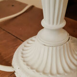 Taupe grey patinated brass candlestick