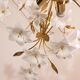 Vintage Murano Glass Chandelier White Flowers, 1970