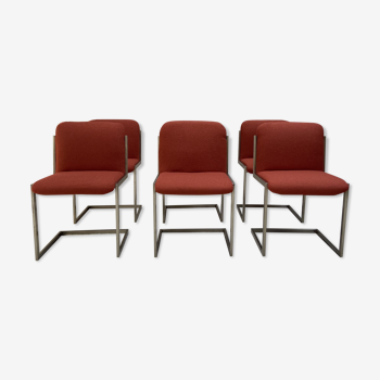 Set of 6 space age chrome chairs