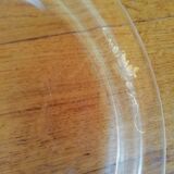 Transparent glass round tray