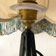 Lampe rétro en fer forgé et perles