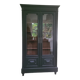 Old black Napoleon III display case, dresser, cabinet of curiosities, storage unit