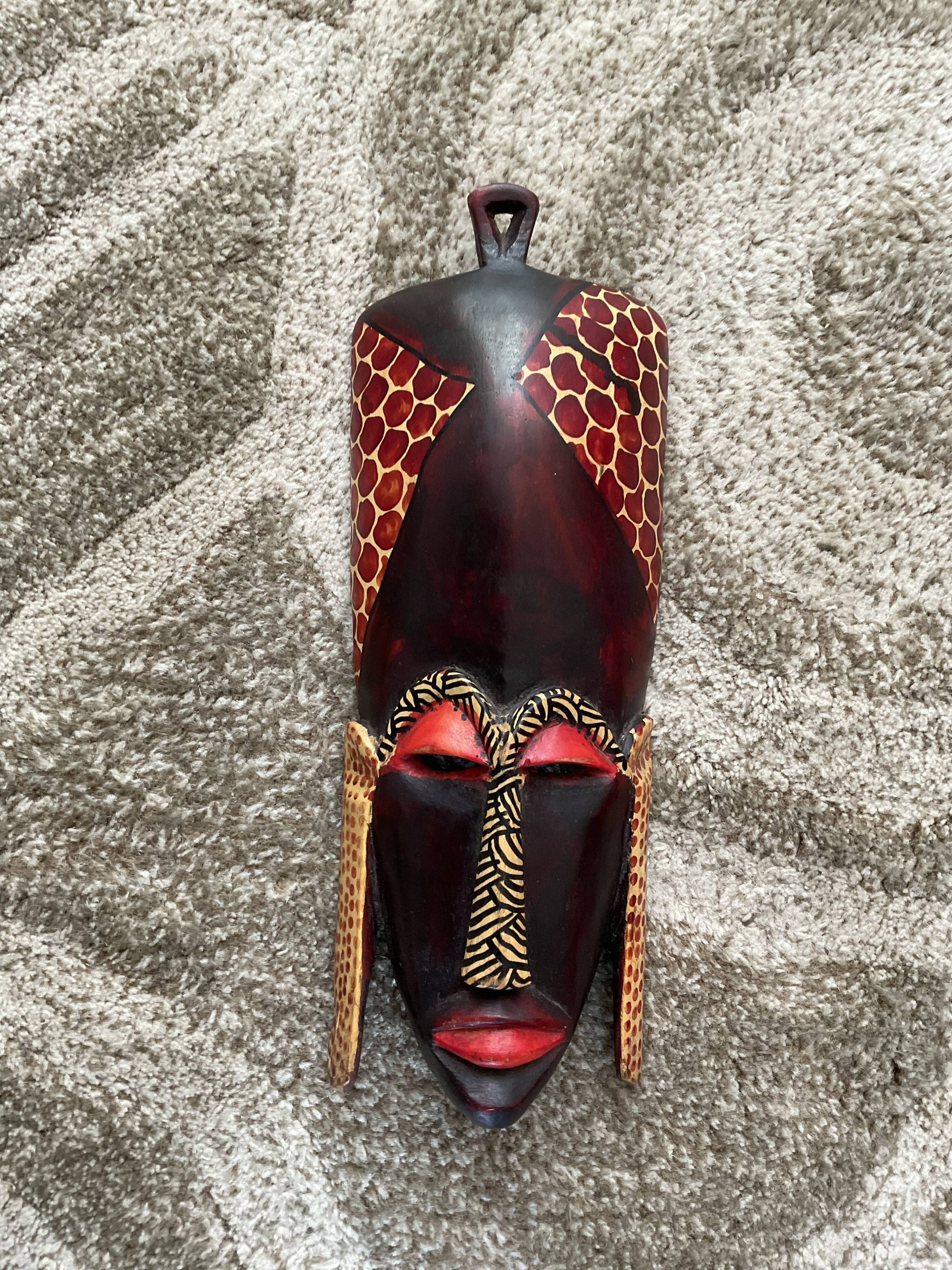 African wooden wall mask