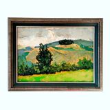 Painting SCHWARZ (Marcel, 1914-1985) – HST - Landscape, mountain - 1950