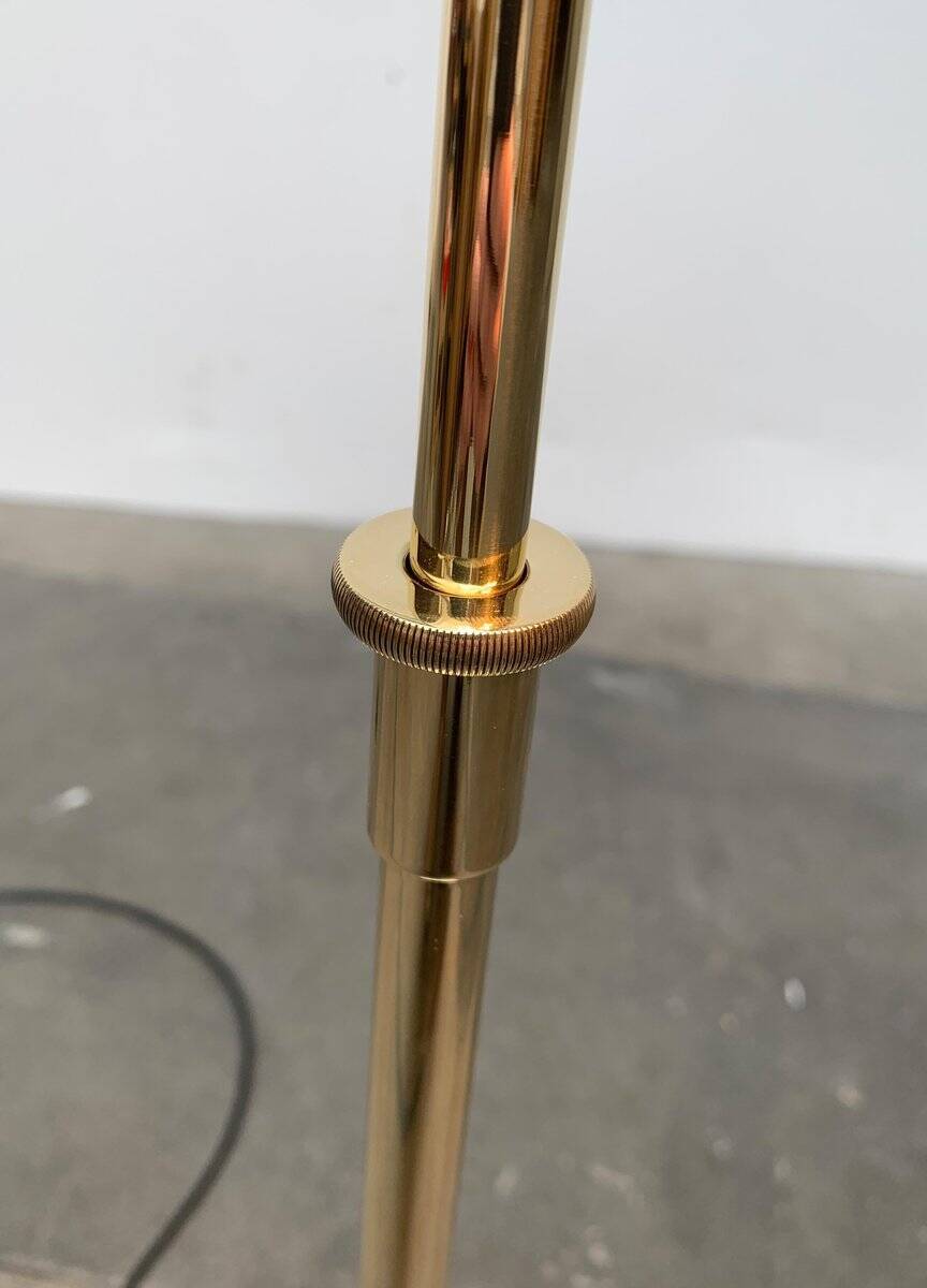 German Vintage Floor Lamp in Hollywood Regency Style in Brass by Florian Schulz