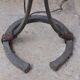 Leather and iron floor lamp by Jean-Pierre Ryckaert