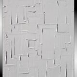 Lot de 2 tableaux abstraits peinture monochrome